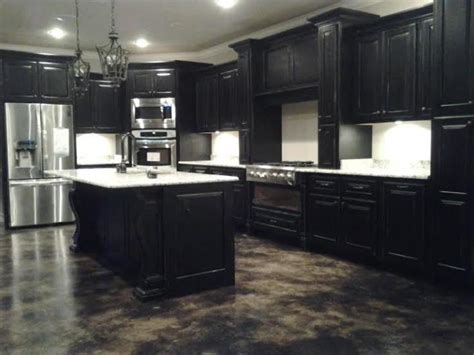 Black Distressed - Kitchen Cabinets Gallery