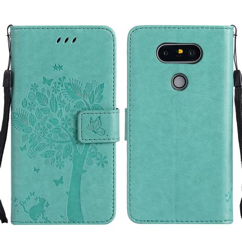 Lg G5 Wallet Case Lg G5 Phone Case Allytech Embossed Cat And Tree