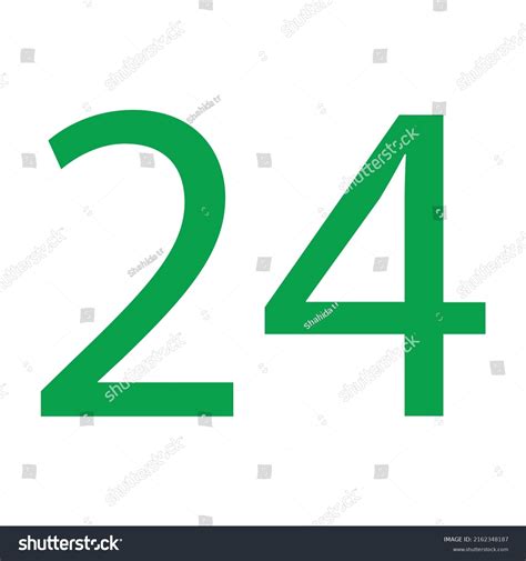 24 Number Simple Clip Art Vector Stock Vector (Royalty Free) 2162348187 ...