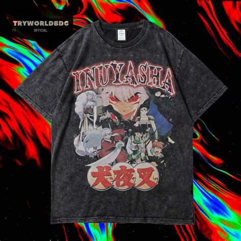 Jual Tryworldbdg Official Inuyasha Kaos Oversized Kaos Washed