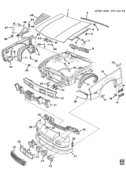 Camaro Front End Sheet Metal Heater Vehicle Maintenance Chevrolet