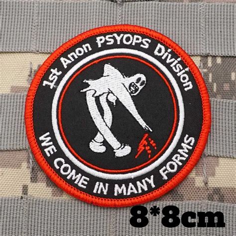 1st Anon Psyops Division We Come En Muchas Formas Parches Bordados T