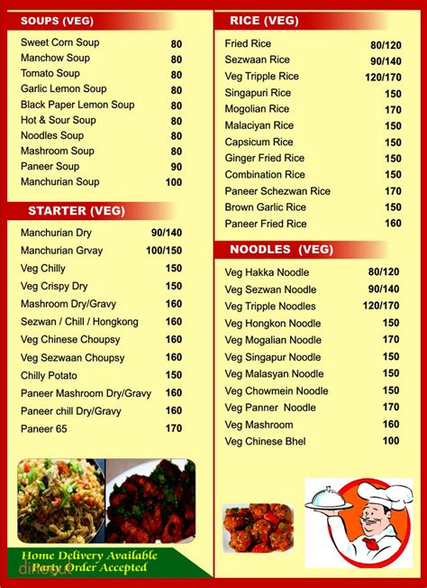 Menu Of Golden Dragon Veg Non Veg Wakad Pune Dineout