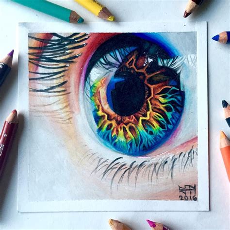 Pin By Kaitlyn Hopper On Art Eye Drawing Color Pencil Art