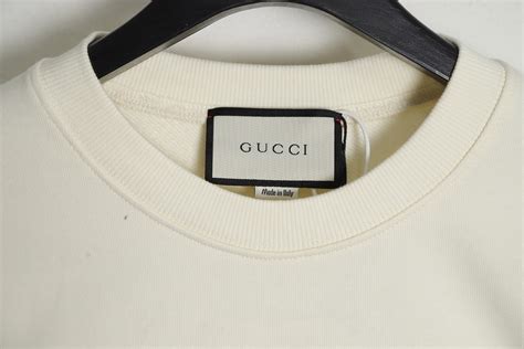 Gucci Gucci Tennis Racket Oversized Embroidered Crew Neck Sweatshirtgucci