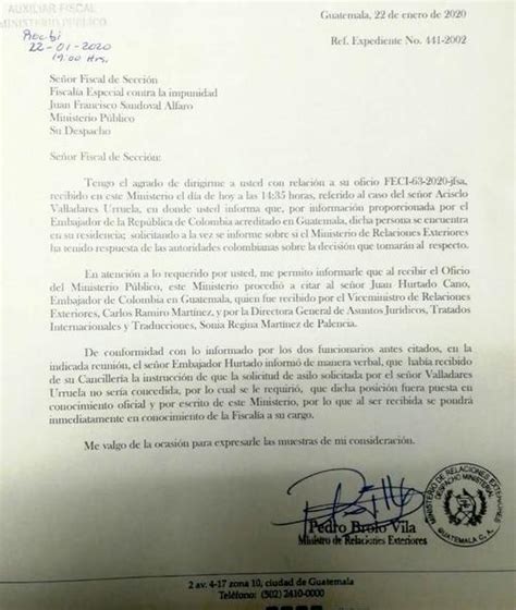 Carta De Solicitud De Asilo