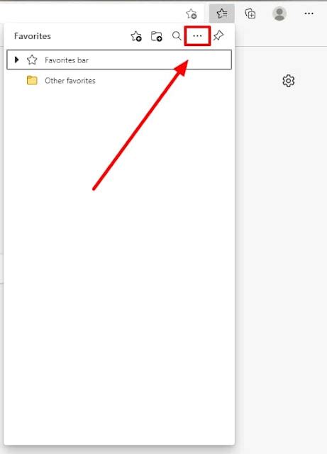 How to export bookmarks in Microsoft Edge?