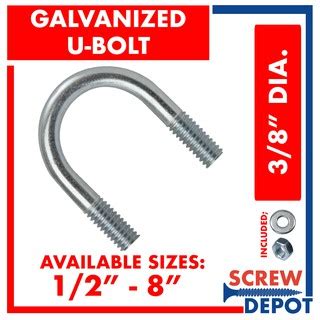 1SET 3 8 Inches Ubolt Galvanized U Bolt U Bolt With Nut And Washer