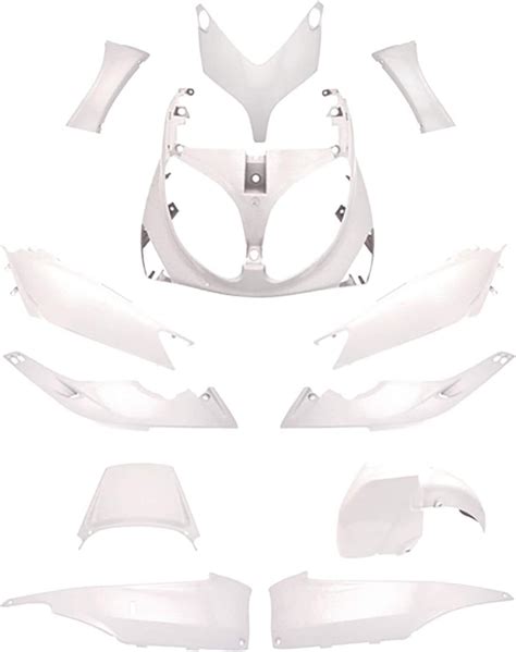 Kit Carene Carena Per Yamaha Tmax T Max Bianco Lucido Perla