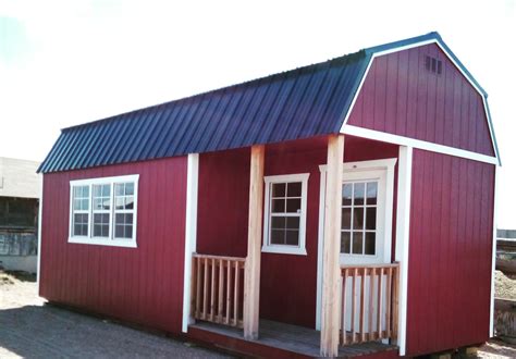 Side Lofted Barn Cabin With Porch