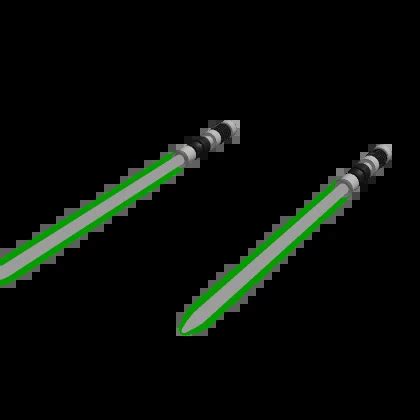 Holdable Dual Green Laser Swords Roblox Item Rolimon S