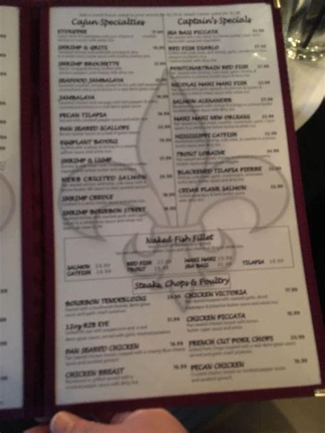 Menu At Bourbon Street Seafood Kitchen Ih Restaurant San Antonio