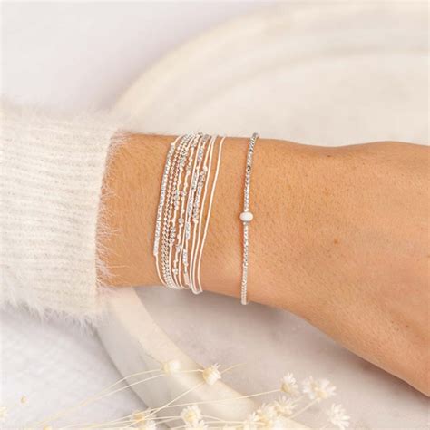 BRACELET ELASTIQUE LOLLIPOP BLANC DORIANE Bijoux