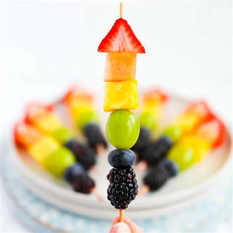 Rainbow Fruit Skewers - Planted in the Kitchen