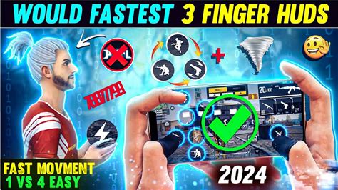 TOP 5 BEST 3 FINGER CUSTOM HUD FREE FIRE MOVMENT HEADSHOT BEST 3