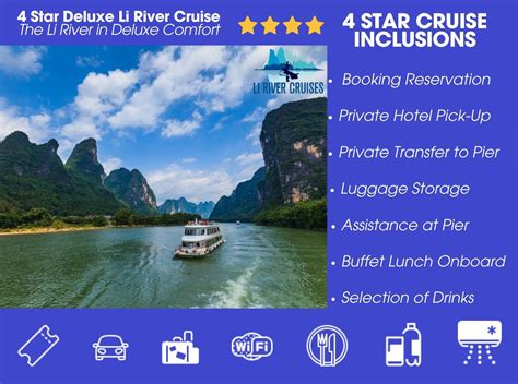 Deluxe 4 Star Li River Cruise Tickets Li River Cruises