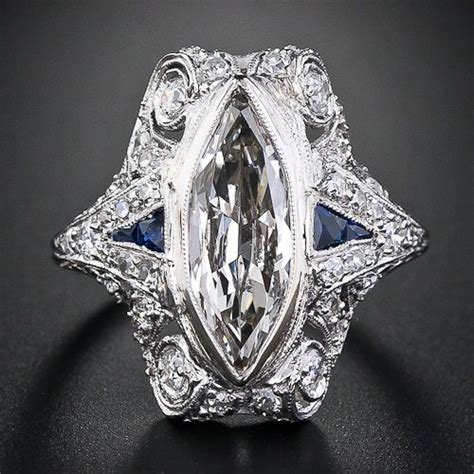 Ring Settings: Ring Settings For Marquise Diamond Art Deco