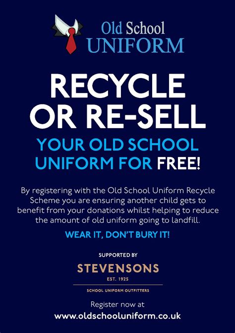 Freecycle Or Re Sell Your Old School Uniform Stevensons