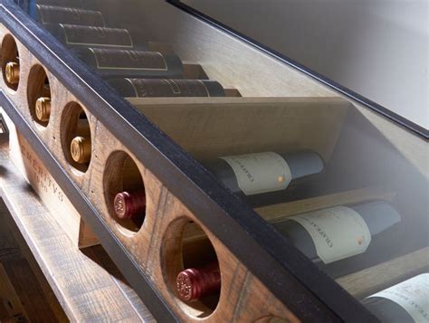 Wine Bottle Display Console Table Shows Off Your Favorite Labels Table