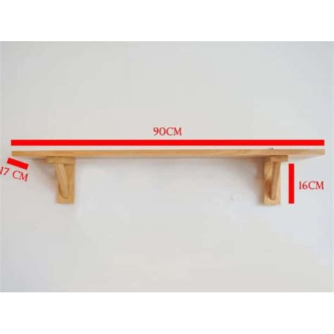 Jual Rak Dinding Ambalan Kayu Solid Klasik Minimalis Plus Kapstok