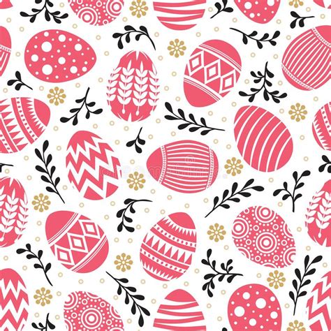 Easter Decorative Pattern Seamless Stock Vector Illustration Of