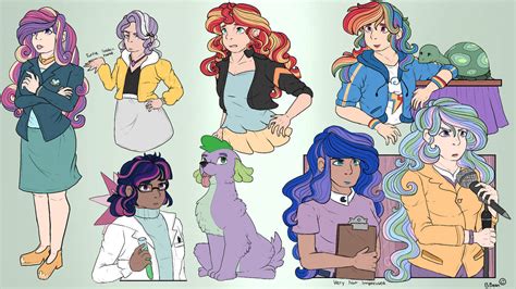 Equestria Girls Characters (Practice) by BiniBean on DeviantArt