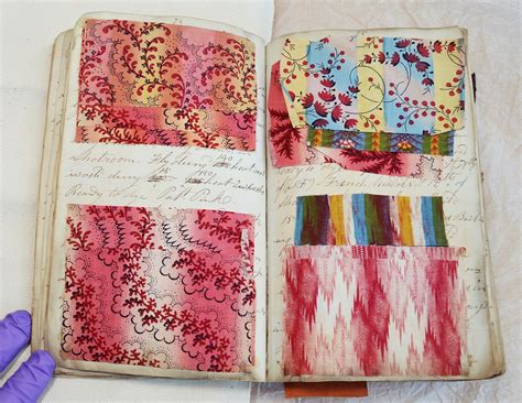 Rosebank Mill ‘Dairy Book’ of fabric samples and notes, 1825 ...