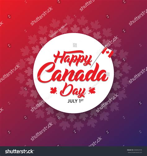 Happy Canada Day Greetings Vector Illustration Stock Vector Royalty