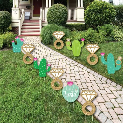 Big Dot Of Happiness Final Fiesta Diamond Ring And Cactus Lawn Decorations Outdoor Last