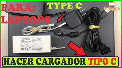 COMO HACER CARGADOR TIPO C PARA LAPTOP HP DELL ACER LENOVO TOSHIBA IBM