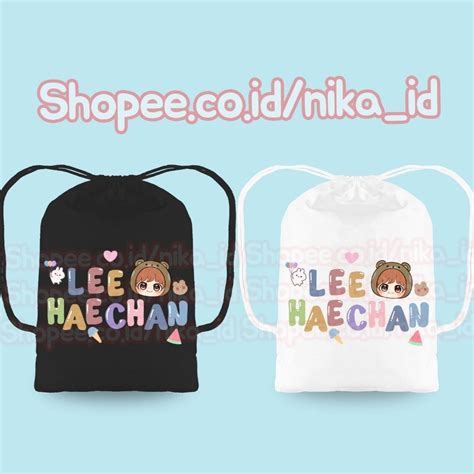 Jual Tas Serut Nct Dream Dan Nct Kanvas Hitam Putih Kpop String