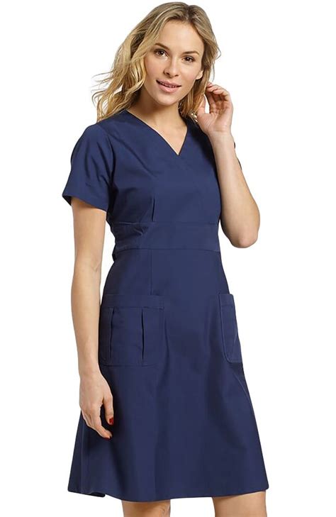 White Cross Womens A Line Scrub Dress Scrubs Dress