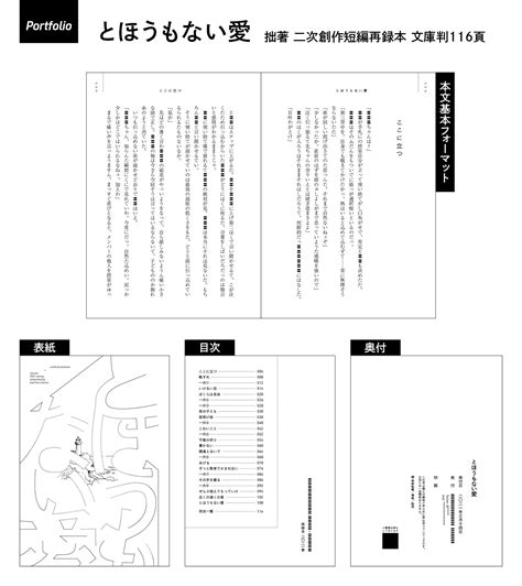 9q9h 同人小説本文デザイン On Twitter 【作例紹介】3000字以下程度の短編を再録した拙著です。400〜1000字程度の短い