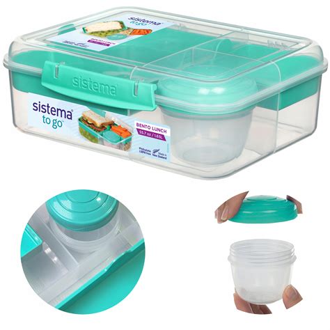 Śniadaniówka lunchbox sistema z przegródkami pojemnik bento 1650ml