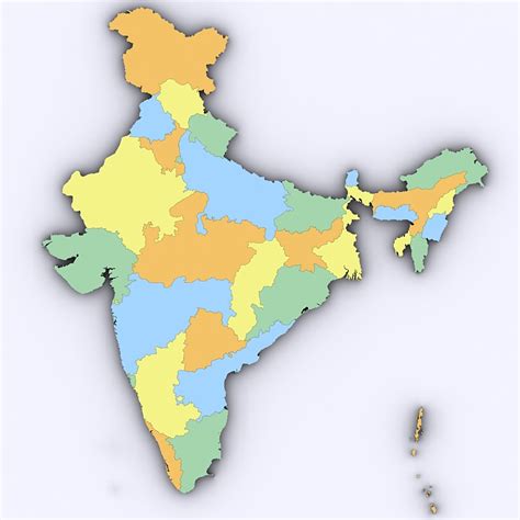 3d View Of India Map States Map Of India In 3d View Old Map Of India Images