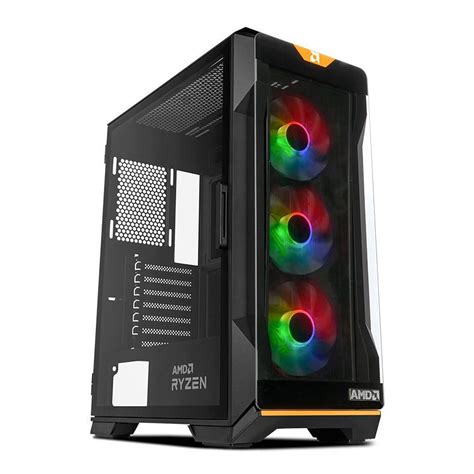 Gabinete Gamer Pichau Pouter Rgb Amd Ex Se Mid Tower Lateral De