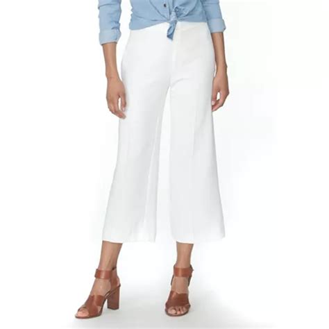 Womens Chaps Wide Leg Crop