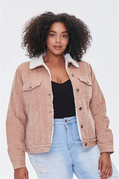 Plus Size Corduroy Jacket