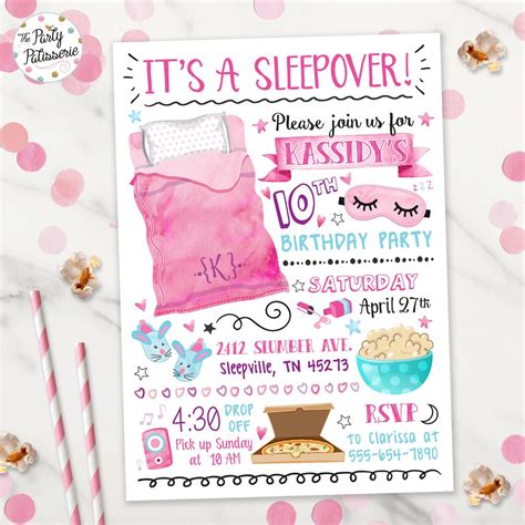 Printable Sleepover Invitations