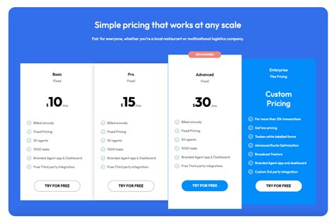 Tier Pricing Table Cloneable Webflow