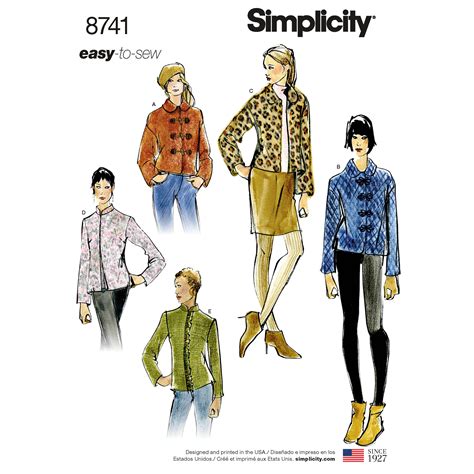 jackets vests sewing patterns jacket pattern sewing simplicity