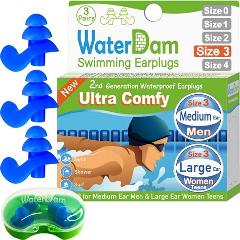 Amazon.com: Swimming Ear Plugs Waterproof Earplugs - 3 Pairs Silicone