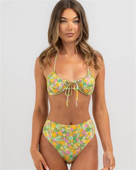 Shop Billabong On The Bright Side Maui High Waisted Bikini Bottom In