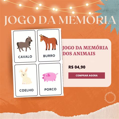 Jogo Da Mem Ria Conhecendo Os Bichos Educa Market