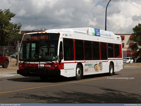 Busdrawings Red Deer Transit 2016 Nova Bus LFS CNG S 10021 10025