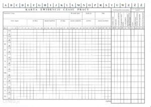 Karta Ewidencji Czasu Pracy Pracownika OS 228N A4 M Ka