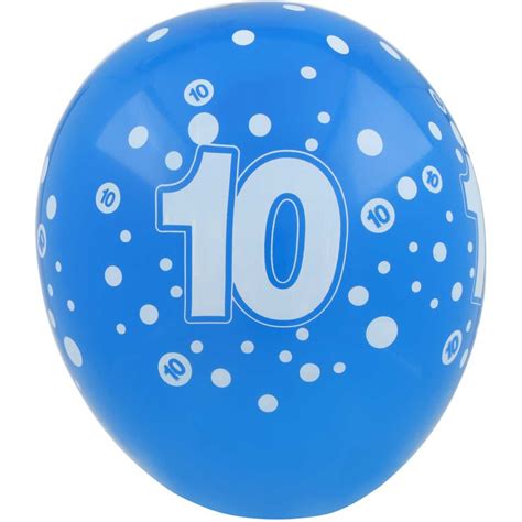 10th Birthday Balloons 6 Pack - Blue | BIG W