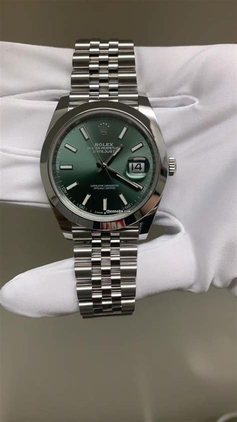 Rolex Datejust Mint Green Dial Jubilee New Saati