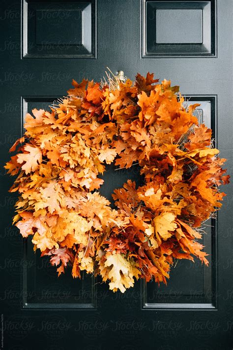 "Autumn Leaf Wreath" by Stocksy Contributor "Austin Rogers" - Stocksy