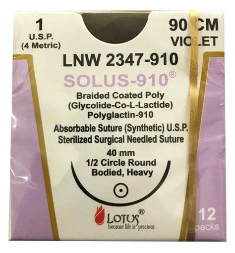 Violet Lotus LNW 2347 910 Surgical Needled Suture At Rs 850 Box